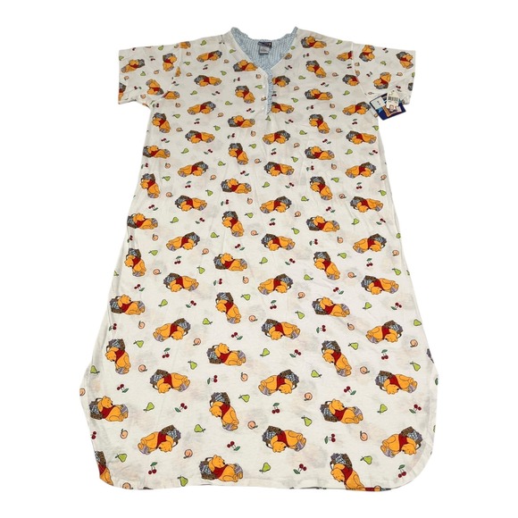 NWT Vintage Disney Winnie the Pooh 100 Acre Women's Cotton Nightgown Small - Picture 1 of 16